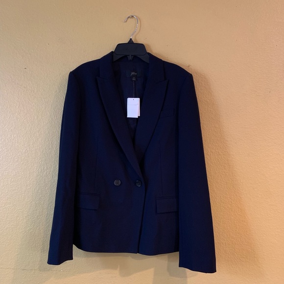 J Crew Dover Blazer Jacket Navy Sz 6 or Sz 12 - Picture 2 of 8